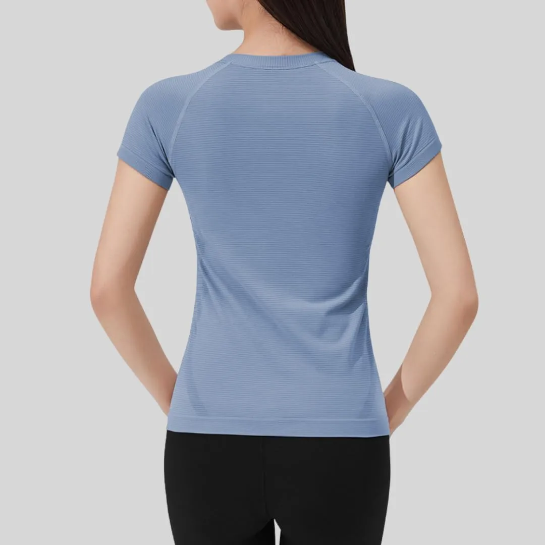 Women's Short Sleeve Workout T-Shirt Quick-Dry Yoga Top,Breathable Running Shirt with High Stretch