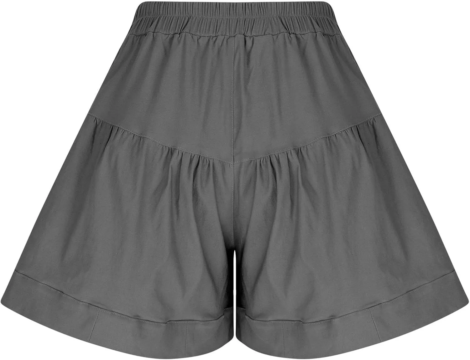Women's Shorts Summer Baggy High Waisted Flowy Wide Leg Buttons Pleated Casual Denim Shorts 2025 Fashion Pleated Skorts