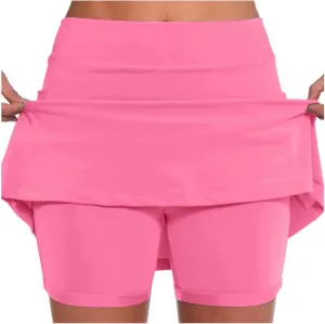 Women's Tennis Skirt High Waist Pleated Skort Summer Sports Running Mini Skirt Workout Running Skirt with Inner Short