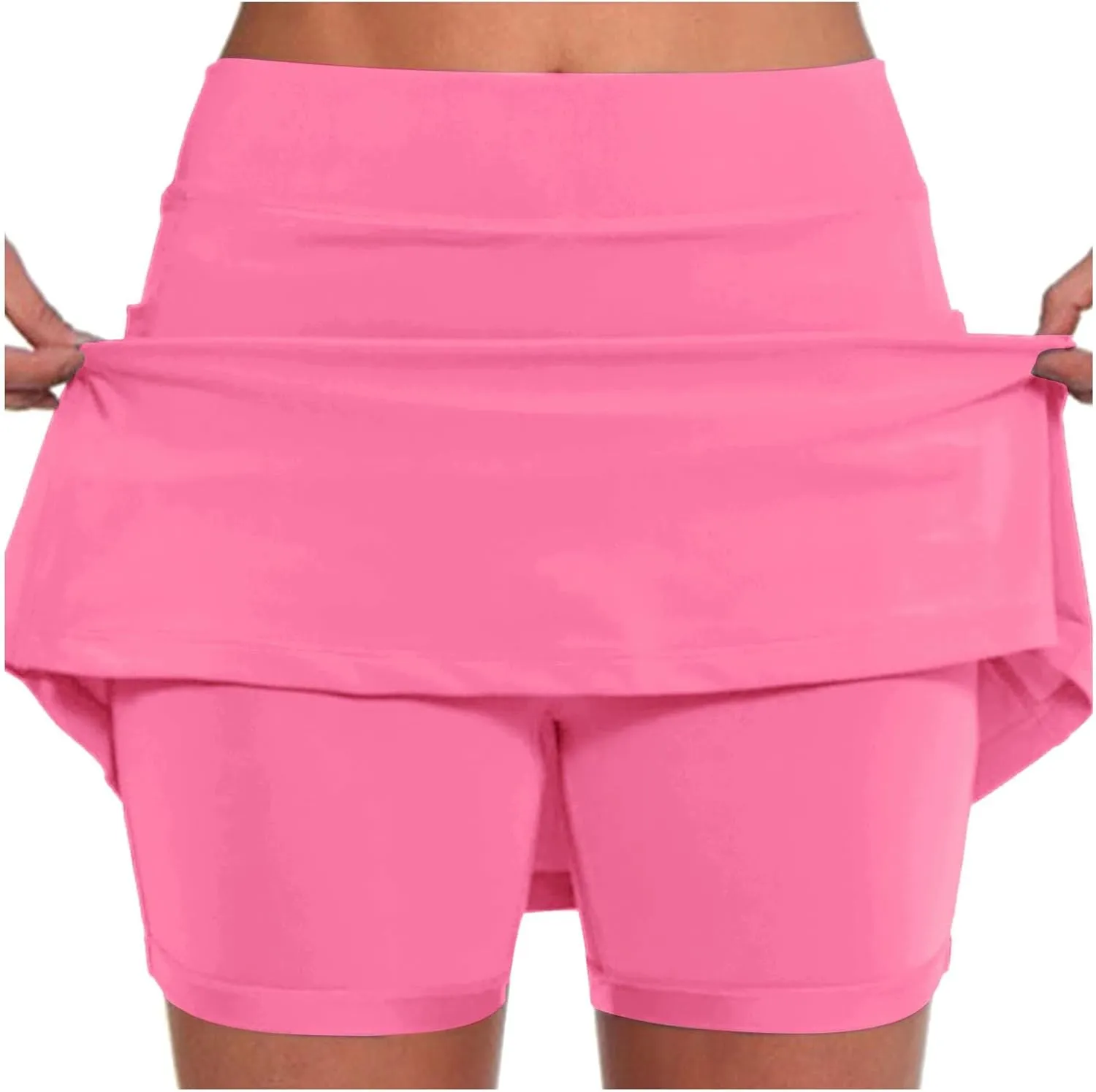 Women's Tennis Skirt High Waist Pleated Skort Summer Sports Running Mini Skirt Workout Running Skirt with Inner Short