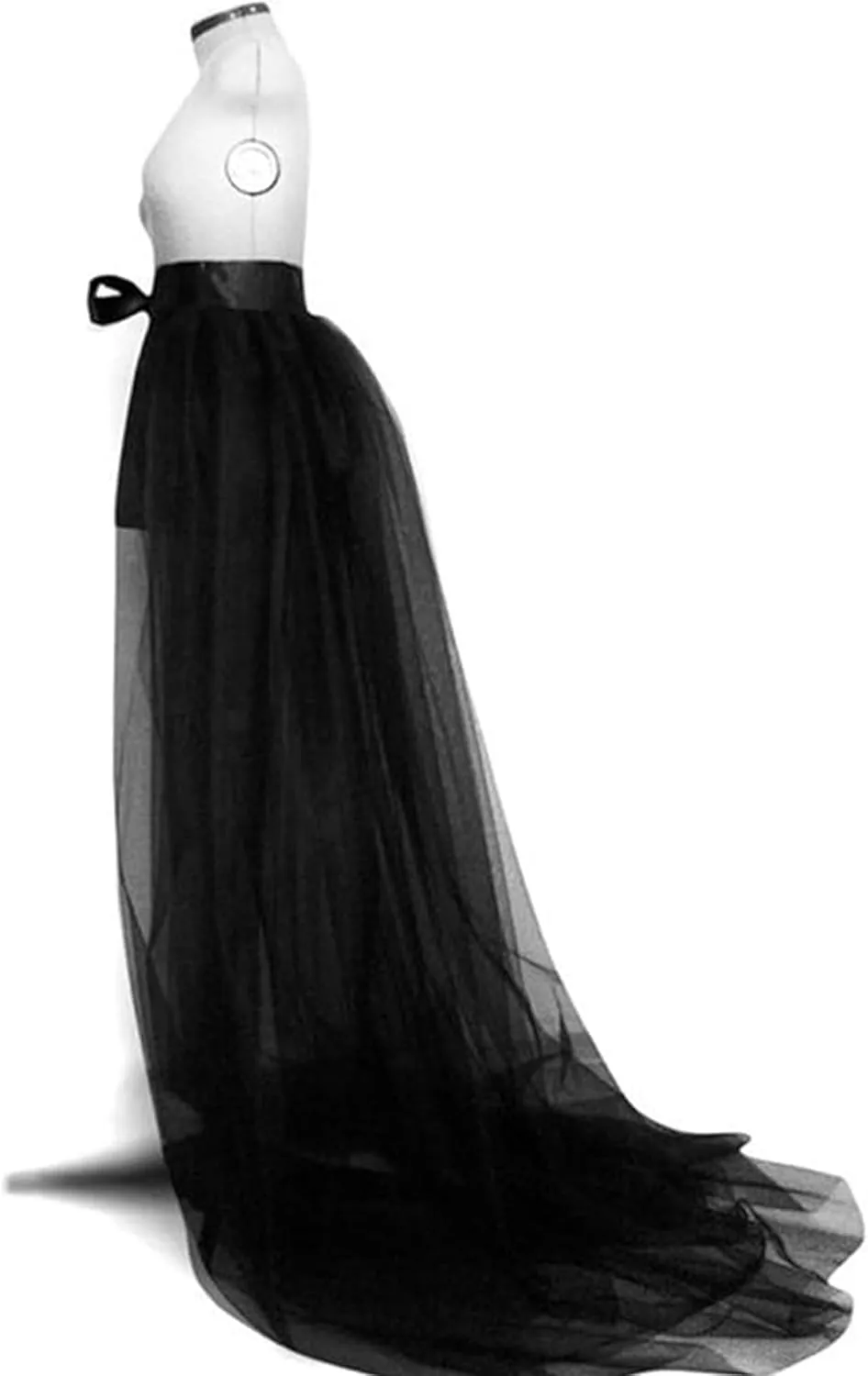 Women's Tulle Tutu Lace Plus Size Skirt Steampunk Tie On Belt Overskirt Costume Wedding Party Prom Long Maxi Dresses