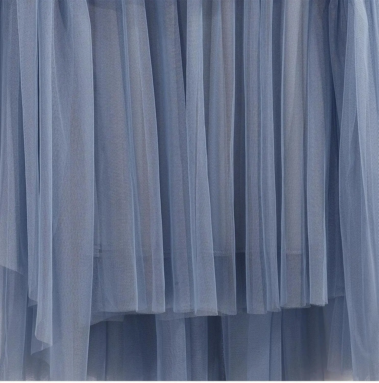 Women's Vintage Pleated Tulle Skirt Summer High Waist Mesh A-Line Skirts