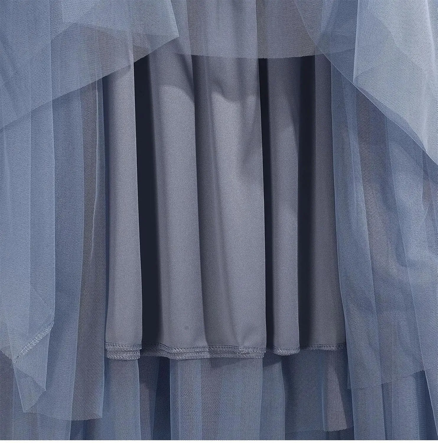 Women's Vintage Pleated Tulle Skirt Summer High Waist Mesh A-Line Skirts