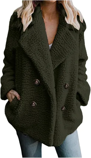 Women's Winter Windproof Warm Down Coats Coat Lapel Double-Breasted Daily Waterproof Female Jacket Snowboarding