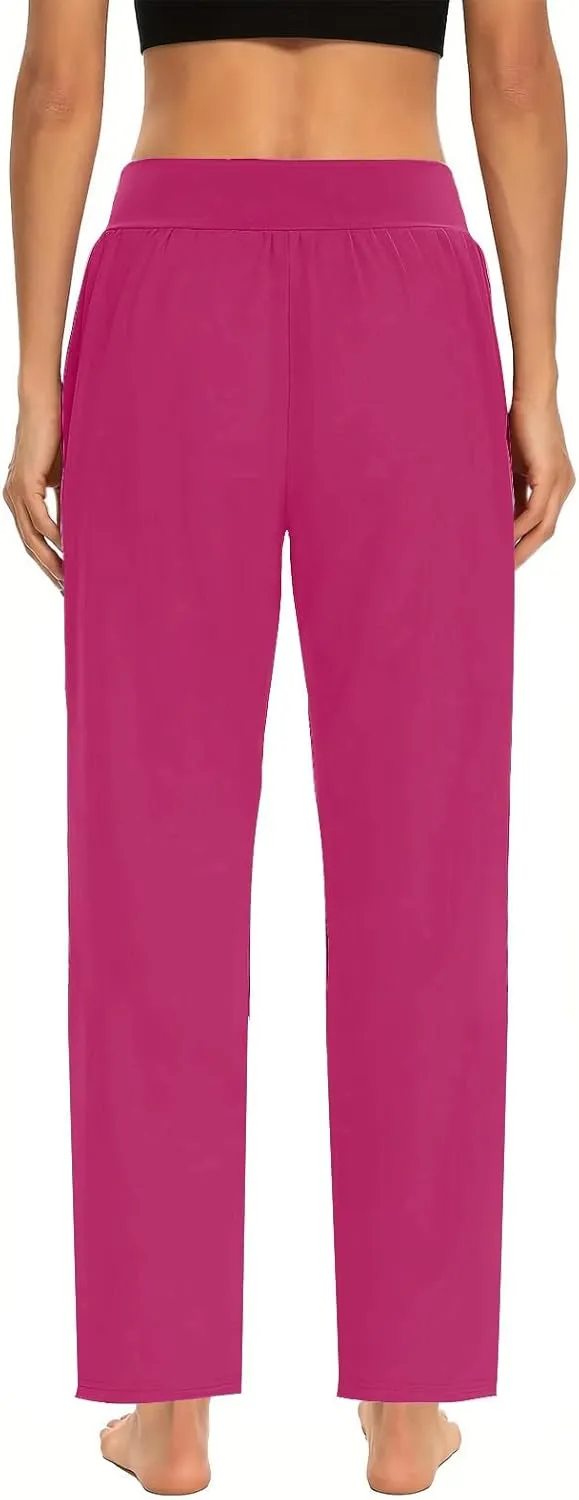 Yoga Pants for Women Casual Soft Stretch Yoga Sweats Pant Wide Leg Sweatpants High Waist Pajama Pants with Pocket