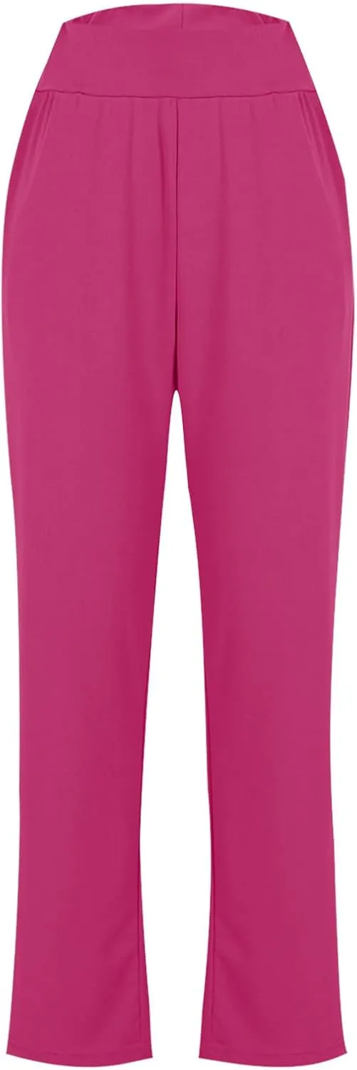 Yoga Pants for Women Casual Soft Stretch Yoga Sweats Pant Wide Leg Sweatpants High Waist Pajama Pants with Pocket