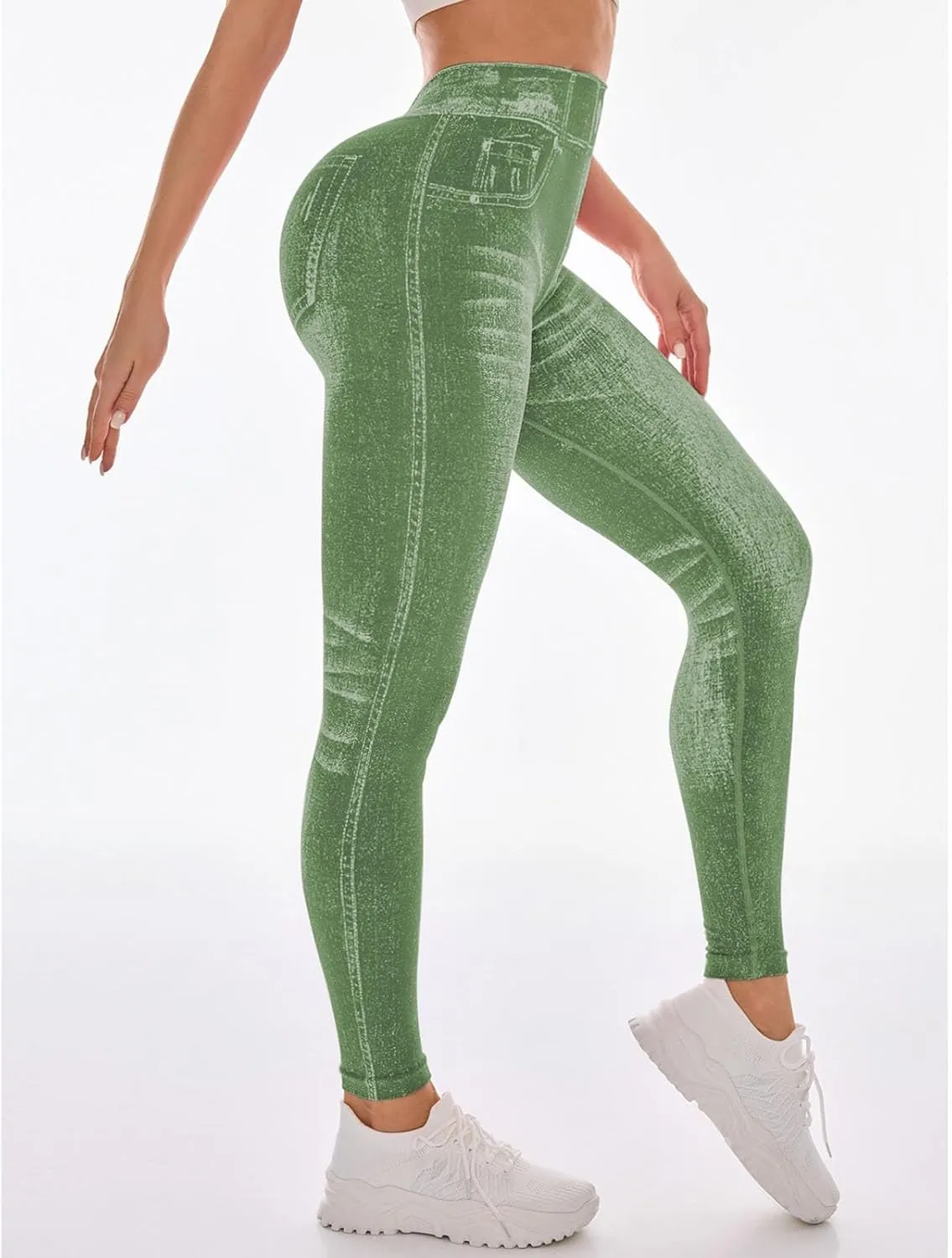 Yoga Pants Women,Cotton Womens Yoga Pants with Pockets Tummy Control High Waisted Workout Compression Leggings