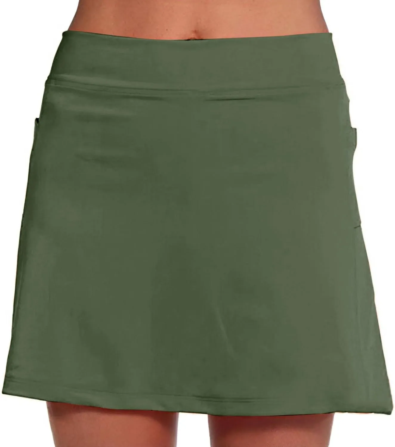 Yoga Skorts for Women Mid Waist Athletic Sports Pants with Split Skirt Casual Shorts Tummy Control Plus Size Skort