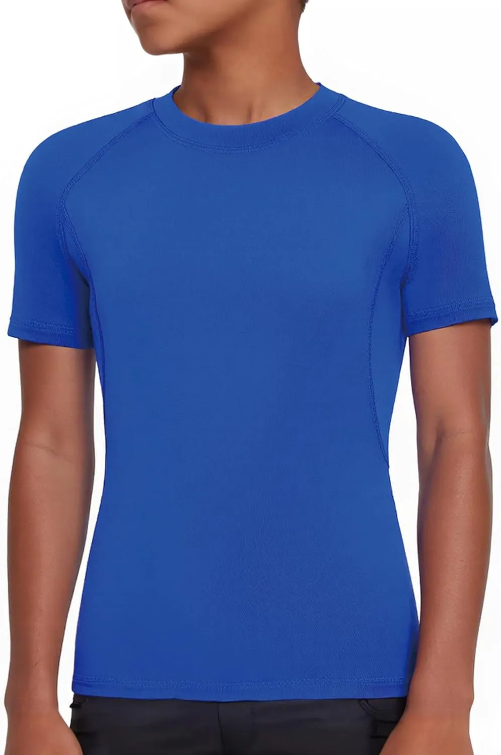 Youth Boys Compression Shirt Short Sleeve Kids Quick Dry Base Layer Undershirt Basketball Athletic T-Shirt