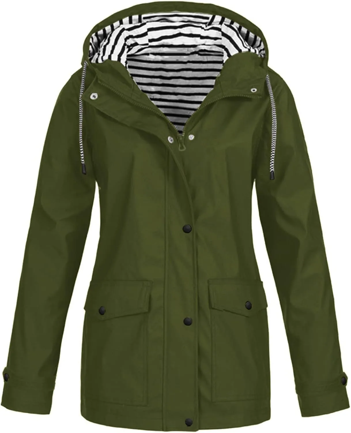 ZEFOTIM Rain Jackets for Women Waterproof with Hood Lightweight Casual Anorak Travel Hiking Coats with Pockets 720