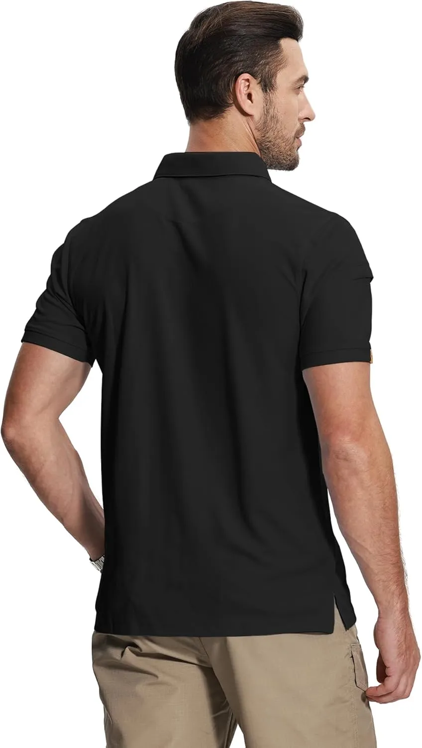 ZITY Mens 2 Pack Polo Shirts Short Sleeve Performance Sports Golf Shirt for Men Tactical Shirt